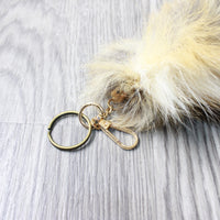 1 Red Fox Tail Key Ring #1451 Taxidermy Keychain Tassel Bag Tag