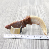 Goat Horn Handle Stone Blade Ornamental Knife #2451 Mountain Man Knife