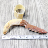 Goat Horn Handle Stone Blade Ornamental Knife #2451 Mountain Man Knife