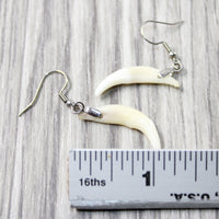 Red Fox Teeth Earrings  #4651  Mountain Man Earrings