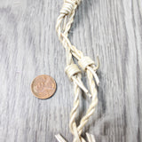 1 Leather Barbed Wire Necklace Pearl Colored   #5851