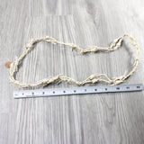 1 Leather Barbed Wire Necklace Pearl Colored   #5851