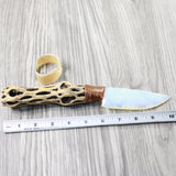 Cholla Cactus Wood Handle Opalite Blade Ornamental Knife #3951 Mountain Man Knife