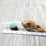 Duck Head Handle Opalite Blade Ornamental Knife #24651 Mountain Man Knife