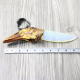 Duck Head Handle Opalite Blade Ornamental Knife #24651 Mountain Man Knife