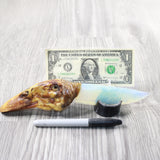 Duck Head Handle Opalite Blade Ornamental Knife #24651 Mountain Man Knife