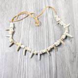 Antler Bead Necklace  #4151 Mountain Man Necklace