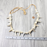 Antler Bead Necklace  #4151 Mountain Man Necklace