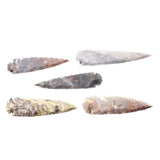 5 Stone Ornamental Spearheads  #6851  Arrowhead