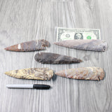 5 Stone Ornamental Spearheads  #6851  Arrowhead