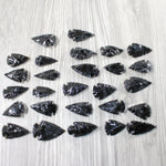 25 Large Obsidian Ornamental Arrowheads  #9653  Spearhead