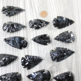 25 Large Obsidian Ornamental Arrowheads  #9652  Spearhead