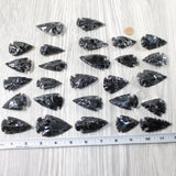 25 Large Obsidian Ornamental Arrowheads  #9652  Spearhead