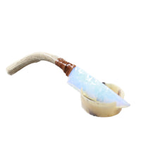 Deer Antler Handle Opalite Blade Ornamental Knife #2051 Mountain Man Knife