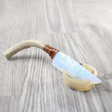 Deer Antler Handle Opalite Blade Ornamental Knife #2051 Mountain Man Knife