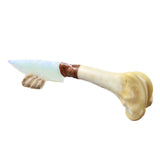 Deer Bone Handle Opalite Blade Ornamental Knife #4352 Mountain Man Knife