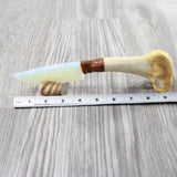 Deer Bone Handle Opalite Blade Ornamental Knife #4352 Mountain Man Knife