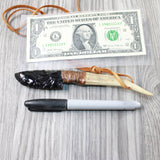 Antler Handle Obsidian Blade Knife Necklace  #5352 Mountain Man Necklace