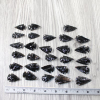 25 Small Obsidian Ornamental Arrowheads  #1852  Spearhead