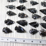 25 Small Obsidian Ornamental Arrowheads  #1852  Spearhead