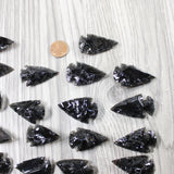 25 Small Obsidian Ornamental Arrowheads  #1852  Spearhead