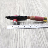 Shotgun Shell Handle Obsidian Blade Ornamental Knife #9252 Mountain Man Knife