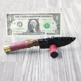 Shotgun Shell Handle Obsidian Blade Ornamental Knife #9252 Mountain Man Knife