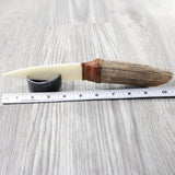 Elk Antler Handle Bone Blade Ornamental Knife #2252 Mountain Man Knife