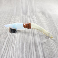 Coyote Jaw Handle Opalite Blade Ornamental Knife #1252 Mountain Man Knife