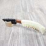 Deer Jaw Handle Obsidian Blade Ornamental Knife #1252 Mountain Man Knife