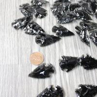 25 Small Obsidian Ornamental Arrowheads  #3252  Spearhead