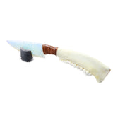 Deer Jaw Handle Opalite Blade Ornamental Knife #8252 Mountain Man Knife