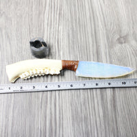 Deer Jaw Handle Opalite Blade Ornamental Knife #8252 Mountain Man Knife