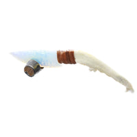 Coyote Jaw Handle Opalite Blade Ornamental Knife #8252 Mountain Man Knife