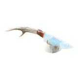 Deer Antler Handle Opalite Blade Ornamental Knife #2752 Mountain Man Knife