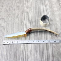 Deer Antler Handle Opalite Blade Ornamental Knife #2752 Mountain Man Knife