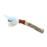 Moose Antler Handle Opalite Blade Ornamental Knife #1752 Mountain Man Knife