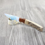 Moose Antler Handle Opalite Blade Ornamental Knife #1752 Mountain Man Knife