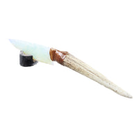 Elk Antler Handle Opalite Blade Ornamental Knife #2052 Mountain Man Knife