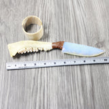 Deer Jaw Handle Opalite Blade Ornamental Knife #1052 Mountain Man Knife