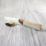 Hair-on Deer Bone Handle Opalite Blade Ornamental Knife #7052 Mountain Man Knife