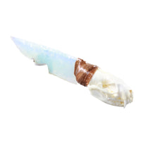 Mink Skull Handle Opalite Blade Ornamental Knife #7052 Mountain Man Knife