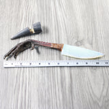 Turkey Foot Handle Opalite Blade Ornamental Knife #1152 Mountain Man Knife