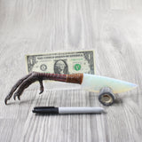 Turkey Foot Handle Opalite Blade Ornamental Knife #1152 Mountain Man Knife