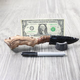 Grapevine Wood Handle Obsidian Blade Ornamental Knife #0252 Mountain Man Knife