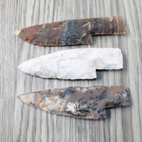 3 Stone Ornamental Knife Blades  #4153  Mountain Man Knife