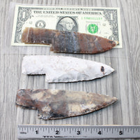 3 Stone Ornamental Knife Blades  #4153  Mountain Man Knife