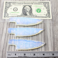 3 Small Opalite Ornamental Knife Blades  #1253 Mountain Man Knife