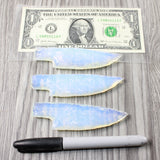 3 Small Opalite Ornamental Knife Blades  #1253 Mountain Man Knife