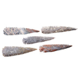 5 Stone Ornamental Spearheads  #7353  Arrowhead